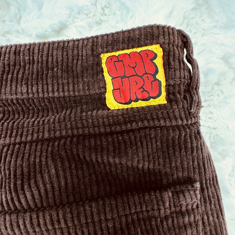 Empyre Mens Brown Corduroy Skate Shorts Baggy Wide Wale Size 32 Streetwear - Picture 5 of 8